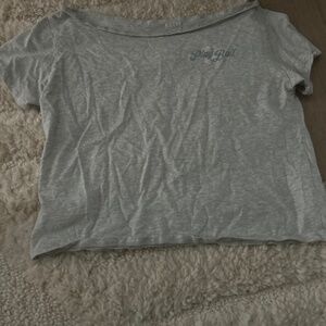 off the shoulder Hollister t-shirt